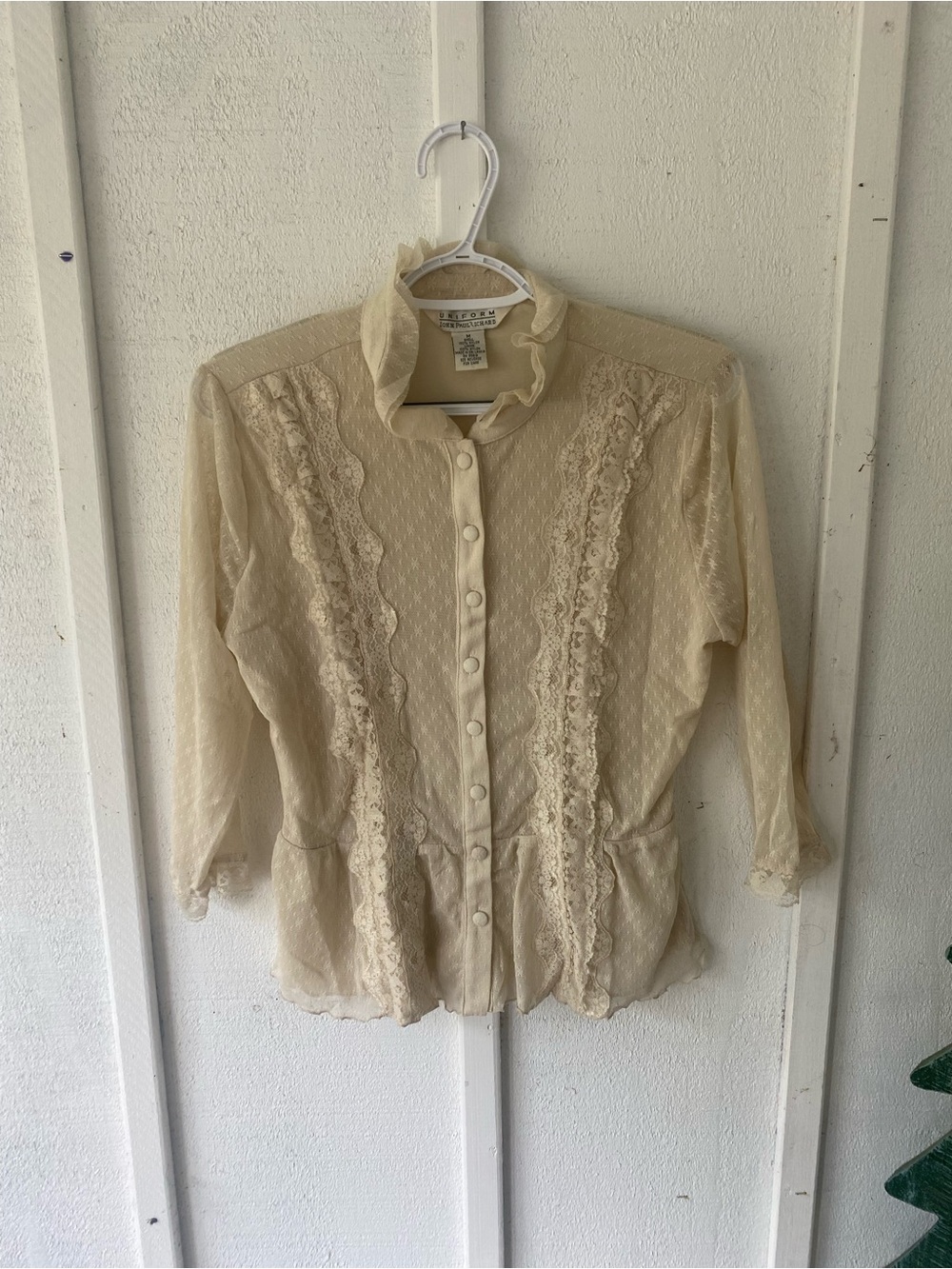 JohnPaulRichard Cream Ruffled Lace Blouse
Women’s